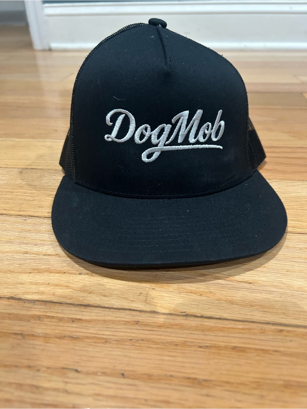 Black Trucker Hat - Embroidered Logo